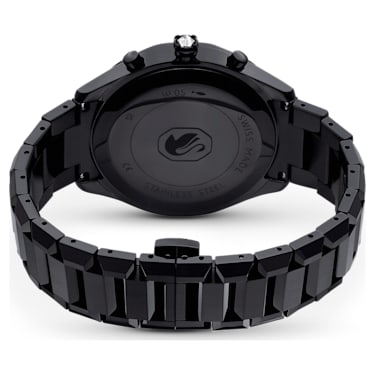 腕表, 39 毫米, 瑞士制造, 金属手链, 黑色, 黑色润饰 - Swarovski, 5641393