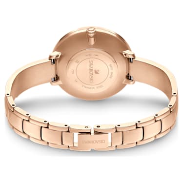 Crystalline Delight 腕表, 瑞士制造, 金属手链, 灰色, 玫瑰金色调润饰 - Swarovski, 5642218