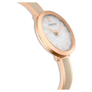 Crystalline Delight 腕表, 瑞士制造, 金属手链, 灰色, 玫瑰金色调润饰 - Swarovski, 5642218