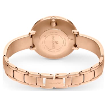Crystalline Delight 腕表, 瑞士制造, 金属手链, 粉红色, 玫瑰金色调润饰 - Swarovski, 5642221