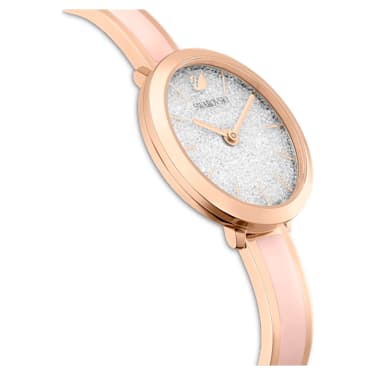Crystalline Delight 腕表, 瑞士制造, 金属手链, 粉红色, 玫瑰金色调润饰 - Swarovski, 5642221