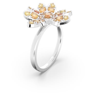 Eternal Flower 戒指, 花朵, 彩色, 镀铑 - Swarovski, 5642860