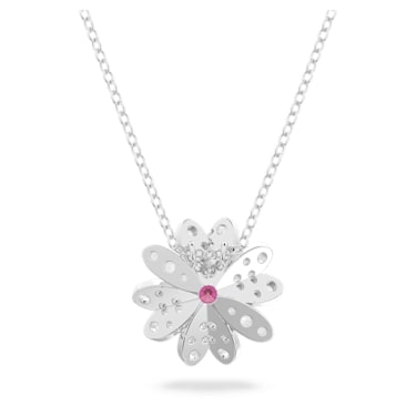 Eternal Flower 链坠, 花朵, 粉红色, 混合金属润饰 - Swarovski, 5642868
