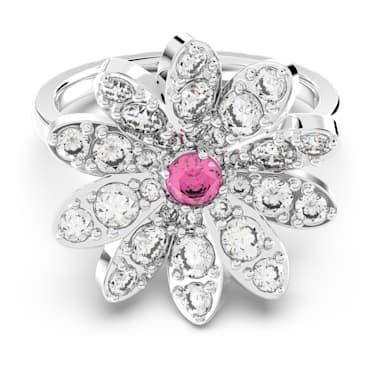 Eternal Flower 戒指, 花朵, 粉红色, 混合金属润饰 - Swarovski, 5642892