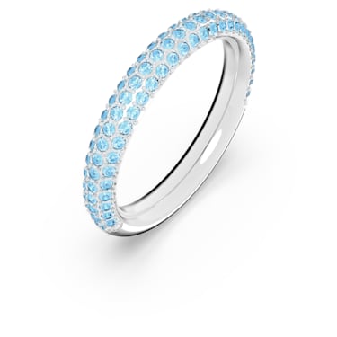 Stone 戒指, 蓝色, 镀铑 - Swarovski, 5642905