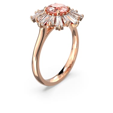 Sunshine 戒指, 混合切割, 太阳, 粉红色, 镀玫瑰金色调 - Swarovski, 5642964