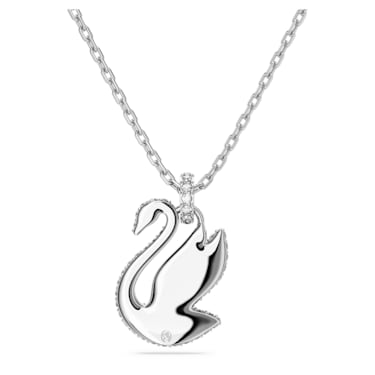 Swarovski Iconic Swan 链坠, 天鹅, 小码, 白色, 镀铑 - Swarovski, 5647872