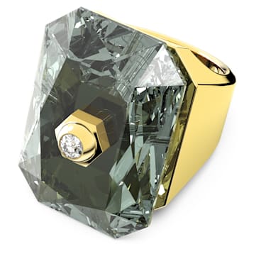 Numina 个性戒指, 八角形切割, 灰色, 镀金色调 - Swarovski, 5648232