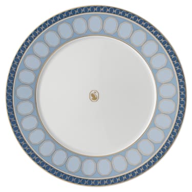 Signum 餐碟, 瓷器, 蓝色 - Swarovski, 5648483