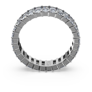Matrix 戒指, 长方形切割, 灰色, 镀钌 - Swarovski, 5648914