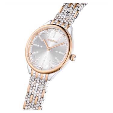 Attract 腕表, 瑞士制造，密镶, 仿水晶手链, 玫瑰金色调, 混合金属润饰 - Swarovski, 5649987