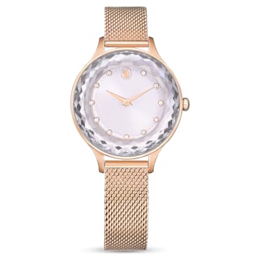 Octea Nova 腕表, 瑞士制造, 金属手链, 玫瑰金色调, 玫瑰金色调润饰 - Swarovski, 5650011