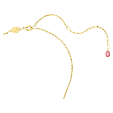 Florere 项链, 花朵, 粉红色, 镀金色调 - Swarovski, 5650569