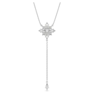 Stella Y形项链, 星星, 白色, 镀铑 - Swarovski, 5652003