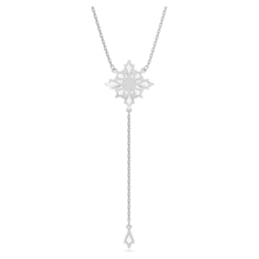 Stella Y形项链, 星星, 白色, 镀铑 - Swarovski, 5652003
