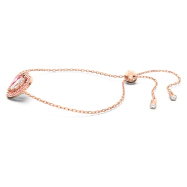 Gema 520 手链, 心形, 粉红色, 镀玫瑰金色调 - Swarovski, 5653012