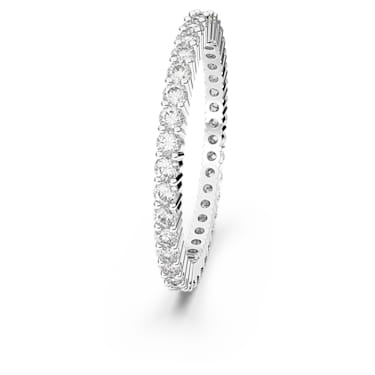 Vittore 戒指, 圆形切割, 白色, 银色润饰 - Swarovski, 5656297