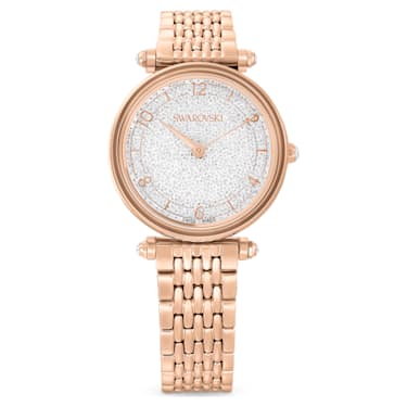 Crystalline Wonder 腕表, 瑞士制造, 金属手链, 玫瑰金色调, 玫瑰金色调润饰 - Swarovski, 5656911