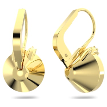 Bella V 水滴形耳环, 圆形切割, 金色, 镀金色调 - Swarovski, 5662093