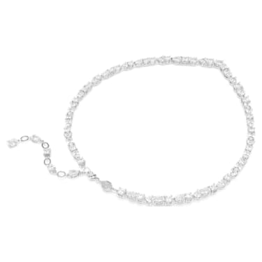 Mesmera 项链, 混合切割, 白色, 镀铑 - Swarovski, 5665242