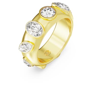Dextera 戒指, 混合切割, 白色, 镀金色调 - Swarovski, 5665479