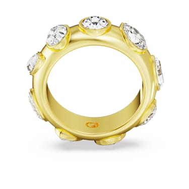 Dextera 戒指, 混合切割, 白色, 镀金色调 - Swarovski, 5665484