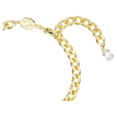 Dextera 手链, 混合切割, 白色, 镀金色调 - Swarovski, 5665830