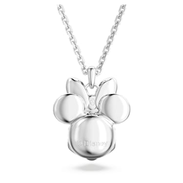 Disney Minnie Mouse 链坠, 头形, 白色, 镀铑 - Swarovski, 5667612