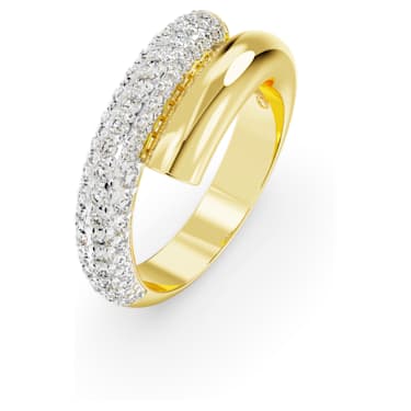 Dextera 戒指, 白色, 镀金色调 - Swarovski, 5668813