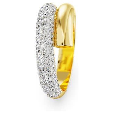Dextera 戒指, 白色, 镀金色调 - Swarovski, 5668813