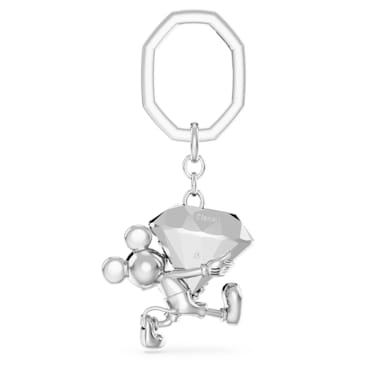 Disney Mickey Mouse 钥匙扣, 白色, 镀铑 - Swarovski, 5670082