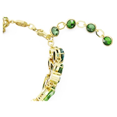 Gema 手链, 混合切割, 绿色, 镀金色调 - Swarovski, 5670091