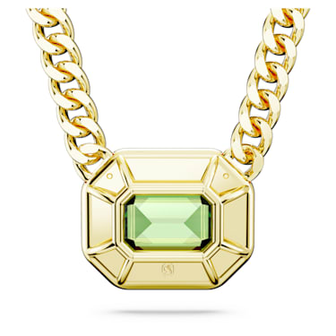 Millenia 链坠, 八角形切割, 绿色, 镀金色调 - Swarovski, 5671583