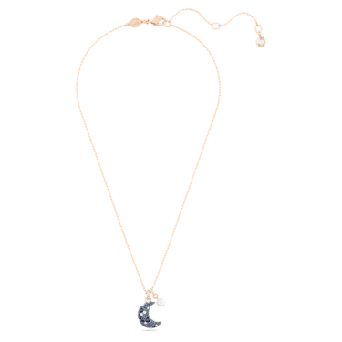 Luna 链坠, 月亮, 流光溢彩, 镀玫瑰金色调 - Swarovski, 5671585