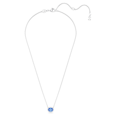 Constella 项链, 椭圆形切割, 蓝色, 镀铑 - Swarovski, 5671809