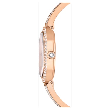 Dextera Bangle 腕表, 瑞士制造, 金属手链, 玫瑰金色调, 玫瑰金色调润饰 - Swarovski, 5672992
