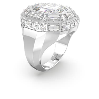 Mesmera 个性戒指, 八角形切割, 白色, 镀铑 - Swarovski, 5674296