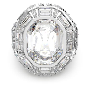 Mesmera 个性戒指, 八角形切割, 白色, 镀铑 - Swarovski, 5674300