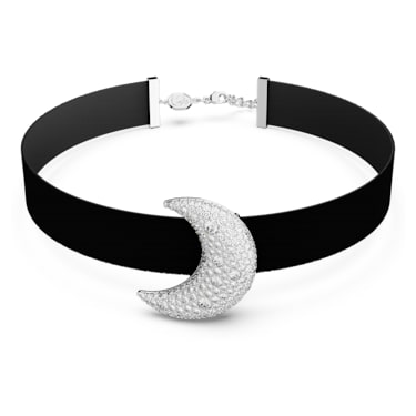 Luna 束颈项链, 月亮, 白色, 镀铑 - Swarovski, 5674892