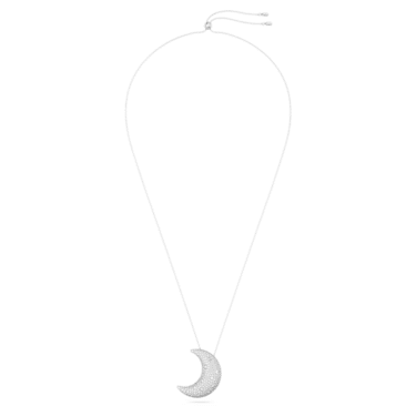 Luna 链坠, 月亮, 白色, 镀铑 - Swarovski, 5674895
