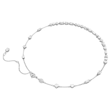 Mesmera 项链, 混合切割、散点设计, 白色, 镀铑 - Swarovski, 5676989
