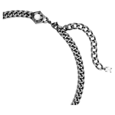 Numina 项链, 圆形切割, 白色, 镀钌 - Swarovski, 5677987