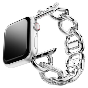 Sparkling 链条式表带, 适用于 Apple Watch® 40 毫米 和 41 毫米, 银色调, 不锈钢 - Swarovski, 5678671