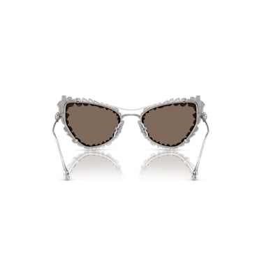 二合一夹式太阳眼镜, 宣言、猫眼形状, SK7011, 白色 - Swarovski, 5679552