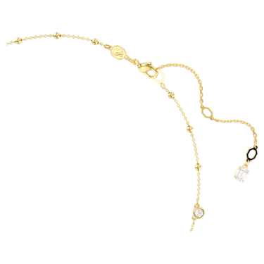 Imber 项链, 圆形切割，散点设计, 白色, 镀金色调 - Swarovski, 5680090