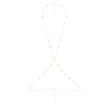 Imber 身体链, 圆形切割, 白色, 镀金色调 - Swarovski, 5680096