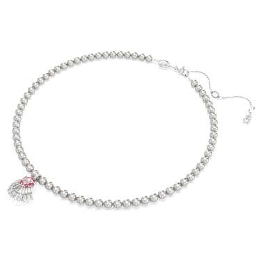 Idyllia 链坠, 混合切割，仿水晶珍珠, 贝壳, 粉红色, 镀铑 - Swarovski, 5680297