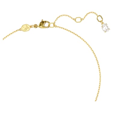 Hyperbola 链坠, 八角形切割，仿水晶珍珠, 心形, 粉红色, 镀金色调 - Swarovski, 5680784