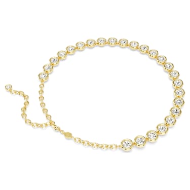 Imber 项链, 圆形切割, 白色, 镀金色调 - Swarovski, 5682585
