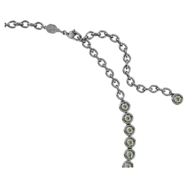 Imber Tennis 项链, 圆形切割, 灰色, 镀钌 - Swarovski, 5682593